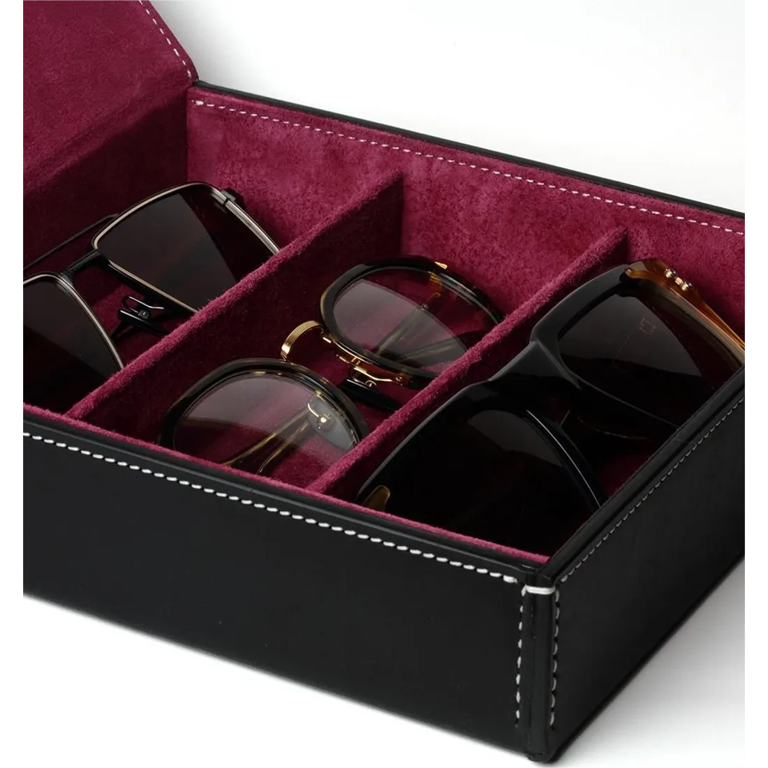 CRAFTMANSHIP COLLECTION BOX FOR 3 / SOMES SADDLE / Black & Dark Red
