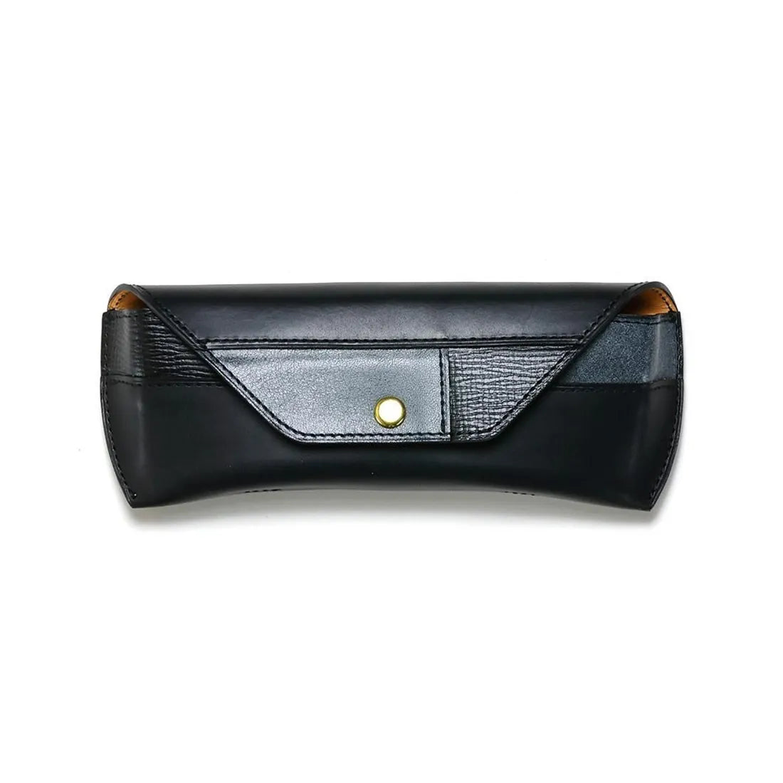 PATCHWORK LEATHER EYEWEAR CASE / SOMES SADDLE / Black - flap type