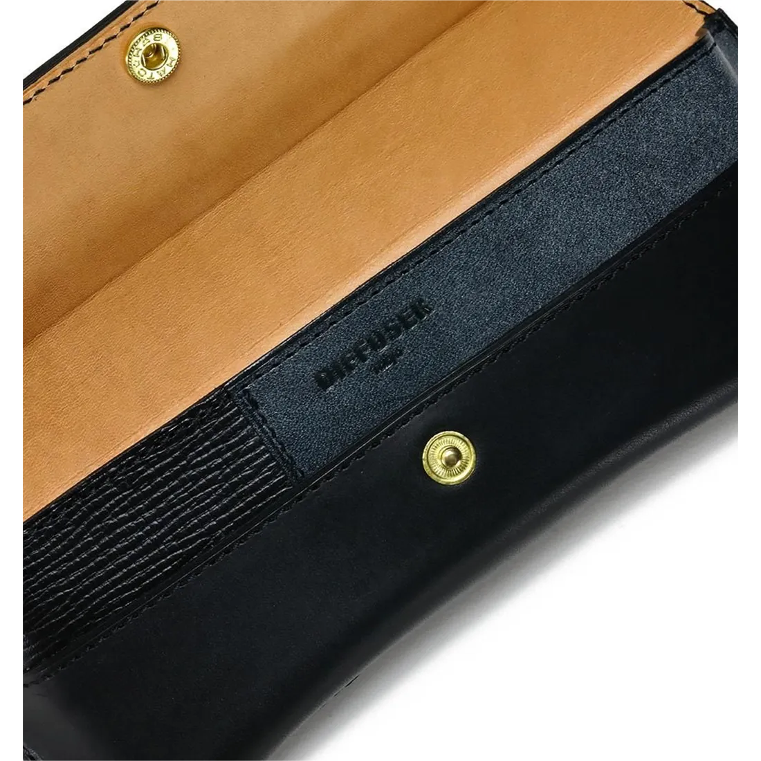 PATCHWORK LEATHER EYEWEAR CASE / SOMES SADDLE / Black - flap type