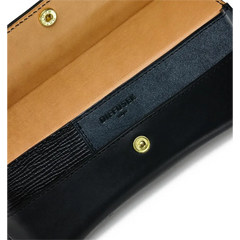 PATCHWORK LEATHER EYEWEAR CASE / SOMES SADDLE / Black - flap type
