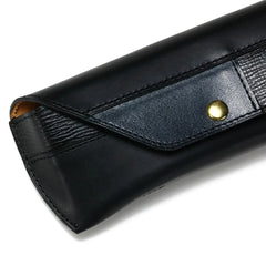 PATCHWORK LEATHER EYEWEAR CASE / SOMES SADDLE / Black - flap type