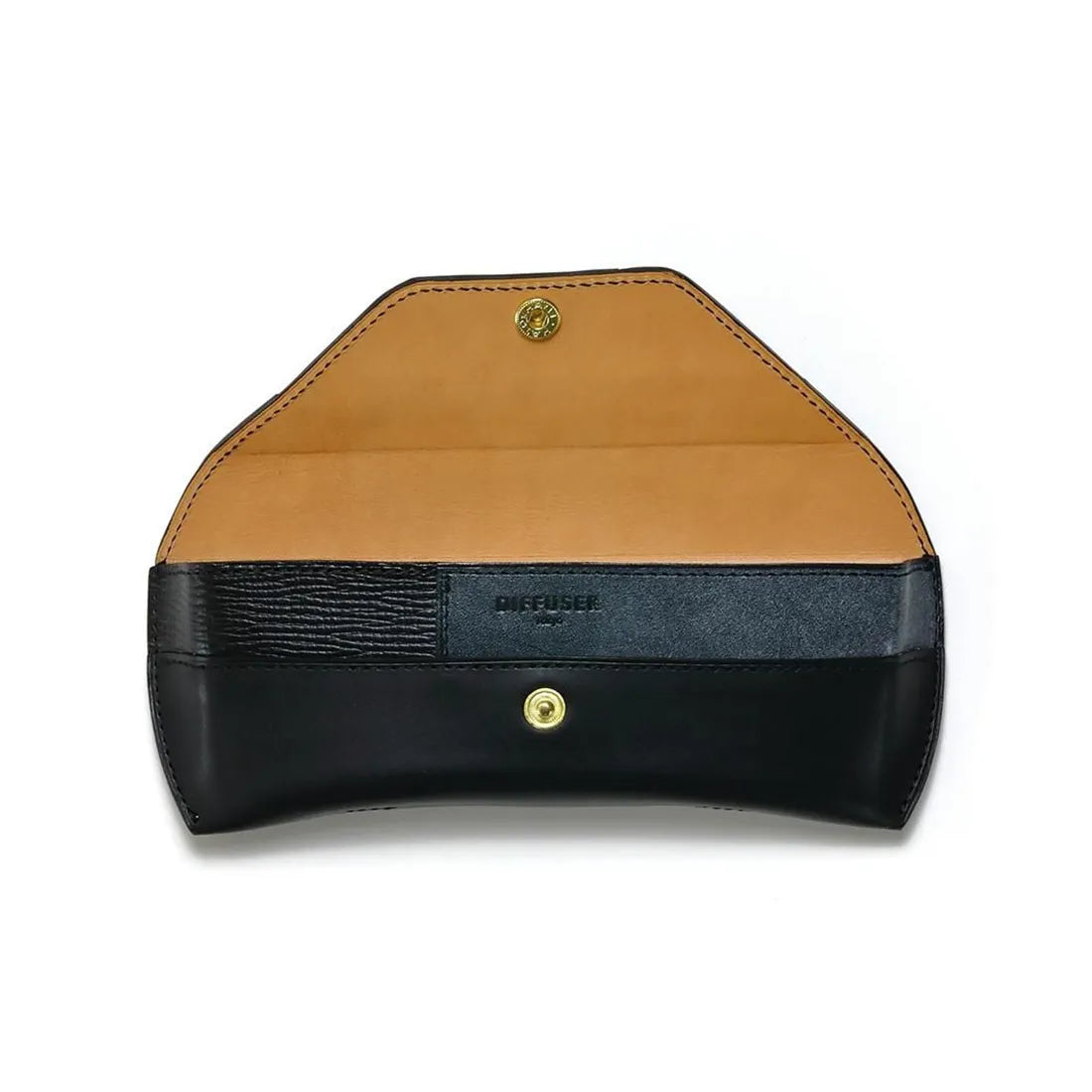 PATCHWORK LEATHER EYEWEAR CASE / SOMES SADDLE / Black - flap type