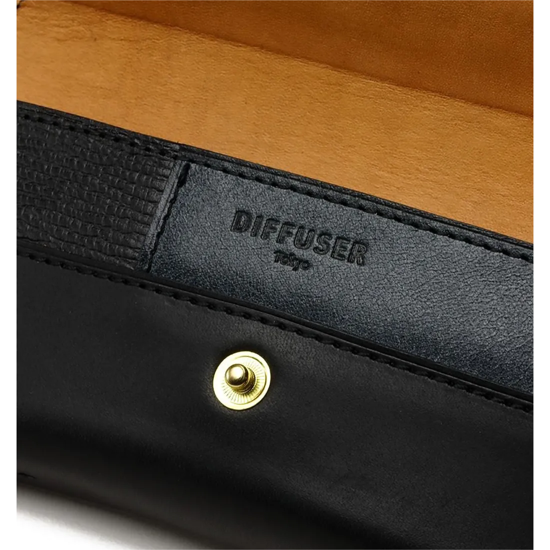 PATCHWORK LEATHER EYEWEAR CASE / SOMES SADDLE / Black - flap type
