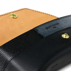 PATCHWORK LEATHER EYEWEAR CASE / SOMES SADDLE / Black - flap type