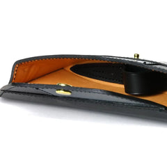PATCHWORK LEATHER EYEWEAR CASE / SOMES SADDLE / Black - flap type