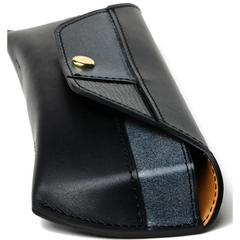PATCHWORK LEATHER EYEWEAR CASE / SOMES SADDLE / Black - flap type