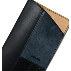 PATCHWORK LEATHER INNER POCKET EYEWEAR CASE / SOMES SADDLE / Black - flap type