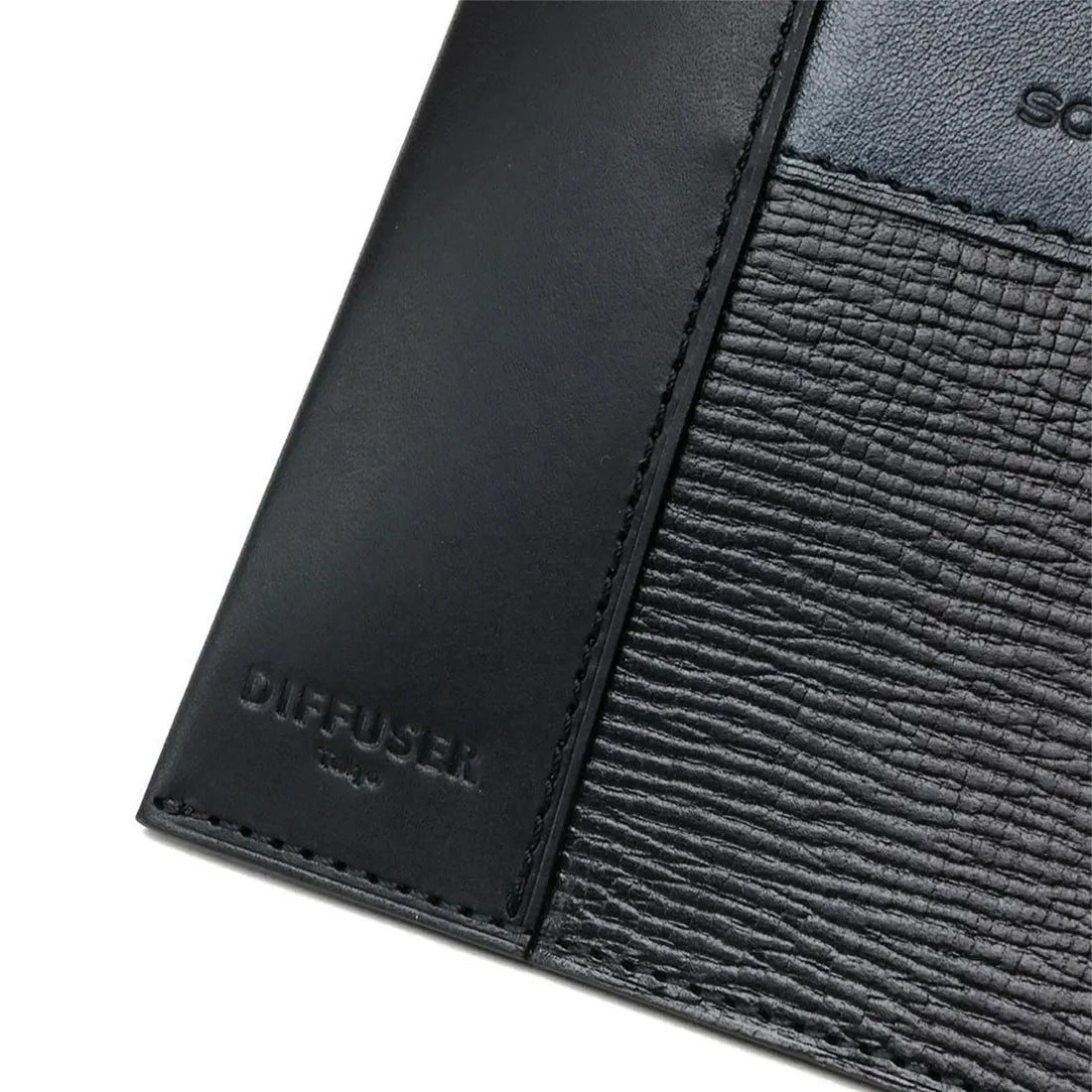 PATCHWORK LEATHER INNER POCKET EYEWEAR CASE / SOMES SADDLE / Black - flap type