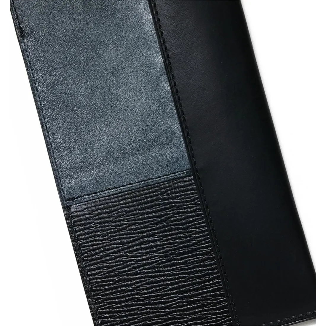 PATCHWORK LEATHER INNER POCKET EYEWEAR CASE / SOMES SADDLE / Black - flap type