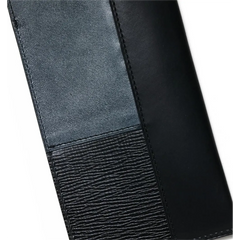PATCHWORK LEATHER INNER POCKET EYEWEAR CASE / SOMES SADDLE / Black - flap type