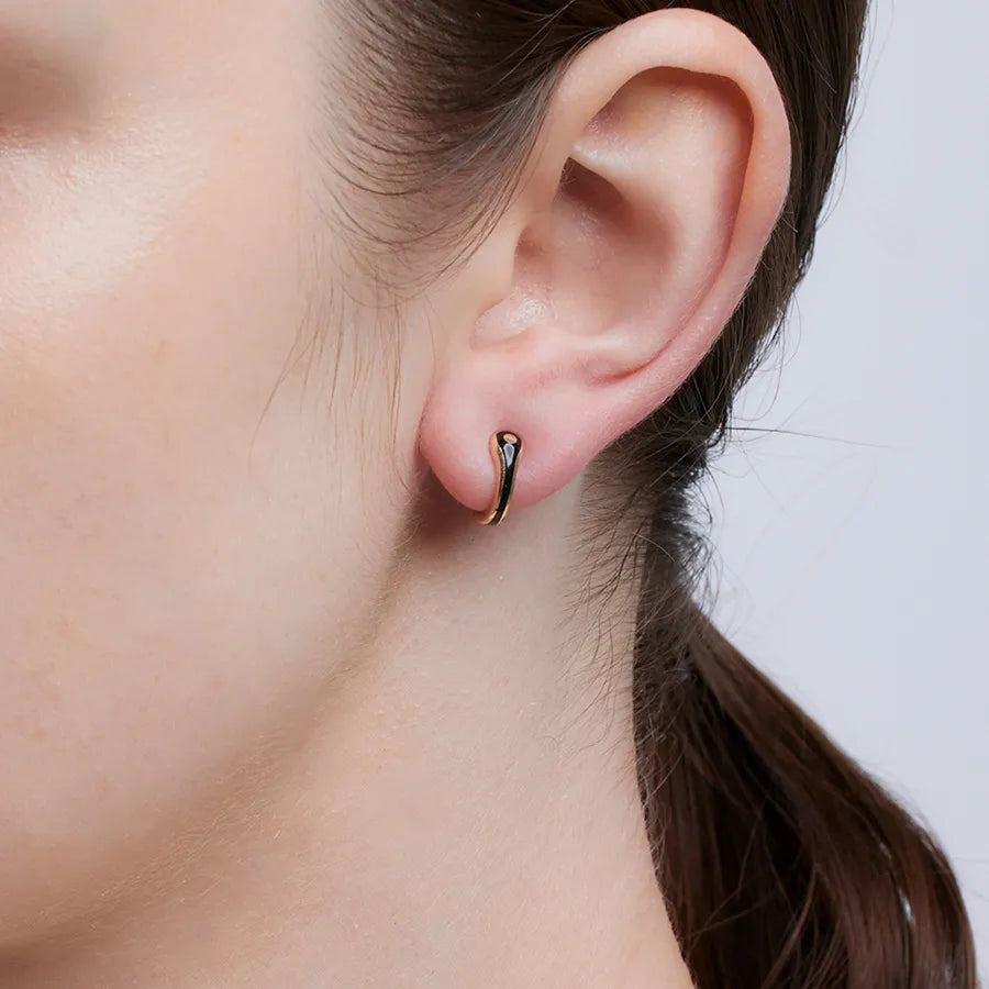 Hirotaka ヒロタカ Manhattan フープ ピアス M 18K ペア Hirotaka ヒロタカ Manhattan フープ ピアス M 18K ペア