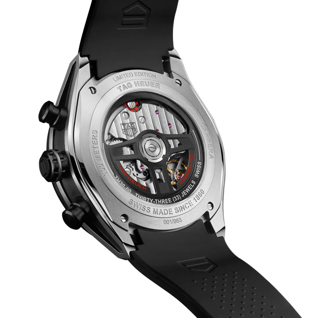 取り扱い終了/ タグ・ホイヤー カレラ クロノグラフ × ポルシェ963 44mm / 世界限定963本 (2024年モデル)