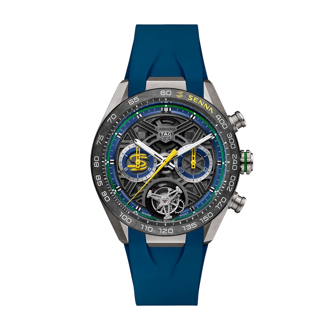 タグ・ホイヤー カレラ トゥールビヨン クロノグラフ × セナ 限定モデル 44mm / 世界限定500本 (2024年モデル)