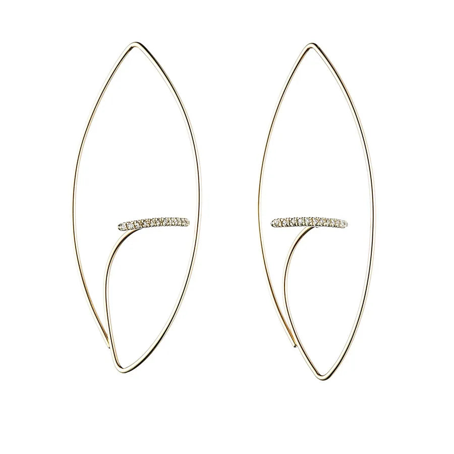 Gossamer ダイヤモンド フローティング ピアス L