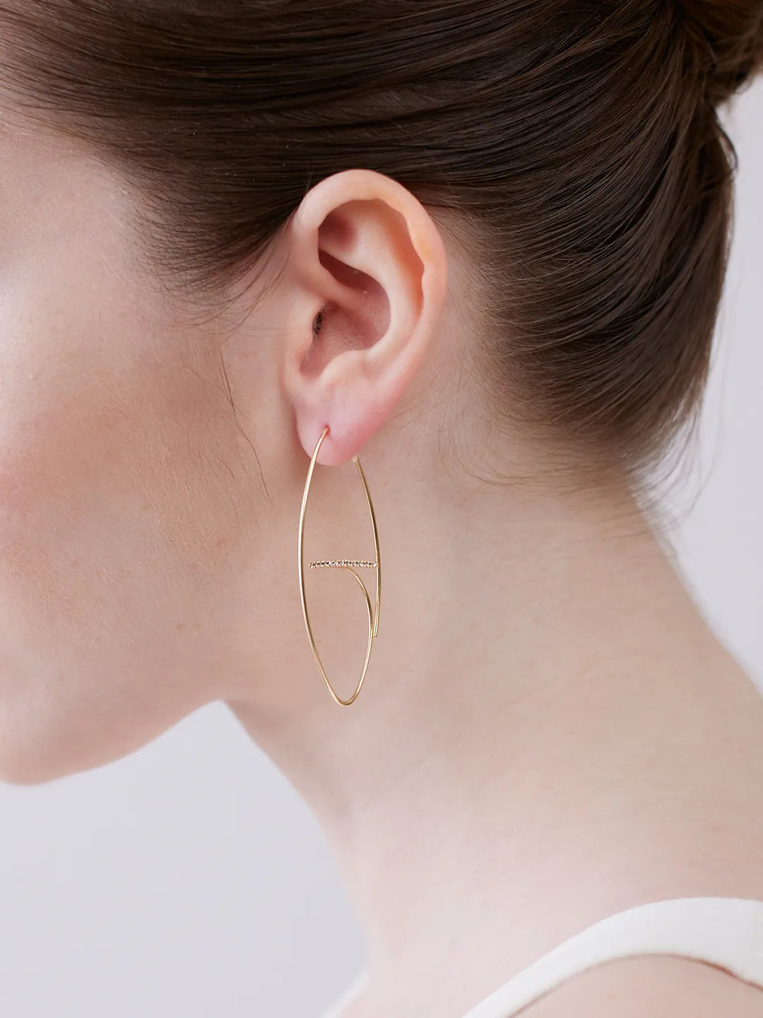 Gossamer ダイヤモンド フローティング ピアス L