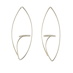 Gossamer ダイヤモンド フローティング ピアス L