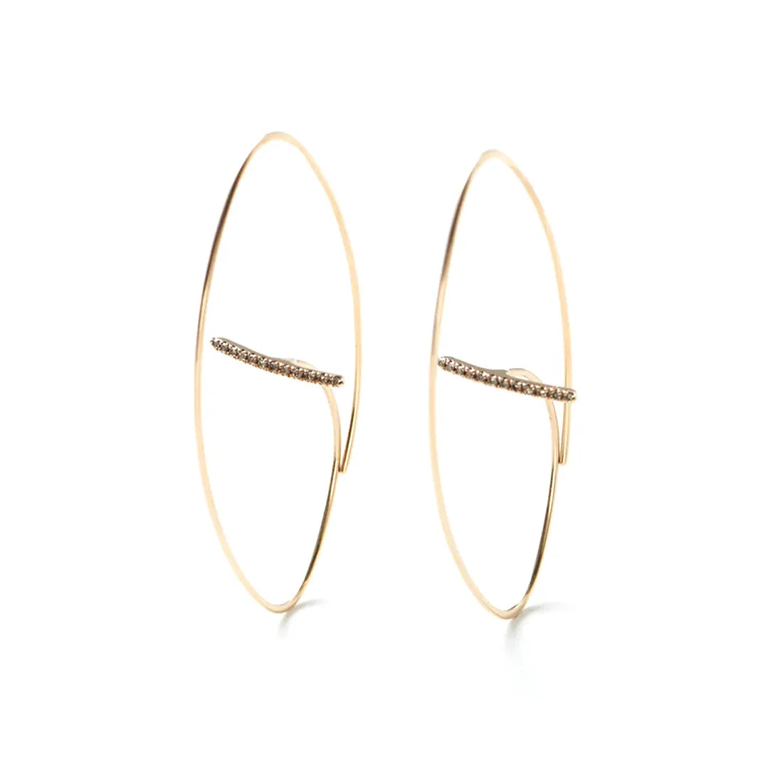 Gossamer ダイヤモンド フローティング ピアス L