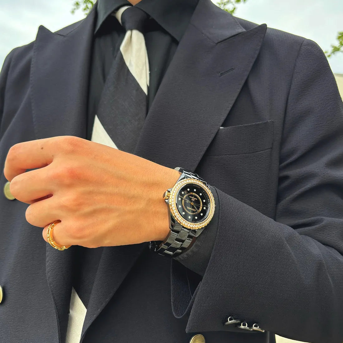 H9837 J12 ダイヤモンドベゼル キャリバー 12.1, 38MM|シャネル H9837 J12 ダイヤモンドベゼル キャリバー 12.1, 38MM|シャネル