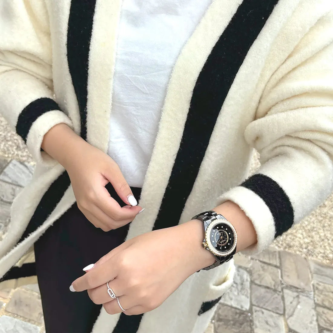 りりちゃん様ご購入専用CHANEL j12 33㎜ 12Pダイヤ 正規品 J12 キャリバー 12.1 ダイヤモンドベゼル, 38mm - ホワイト セラミック