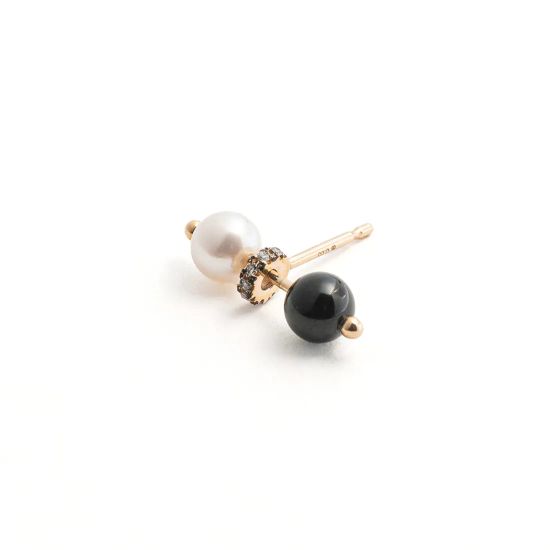 HONEY ANT ダイヤモンド アコヤパール オニキス ピアス