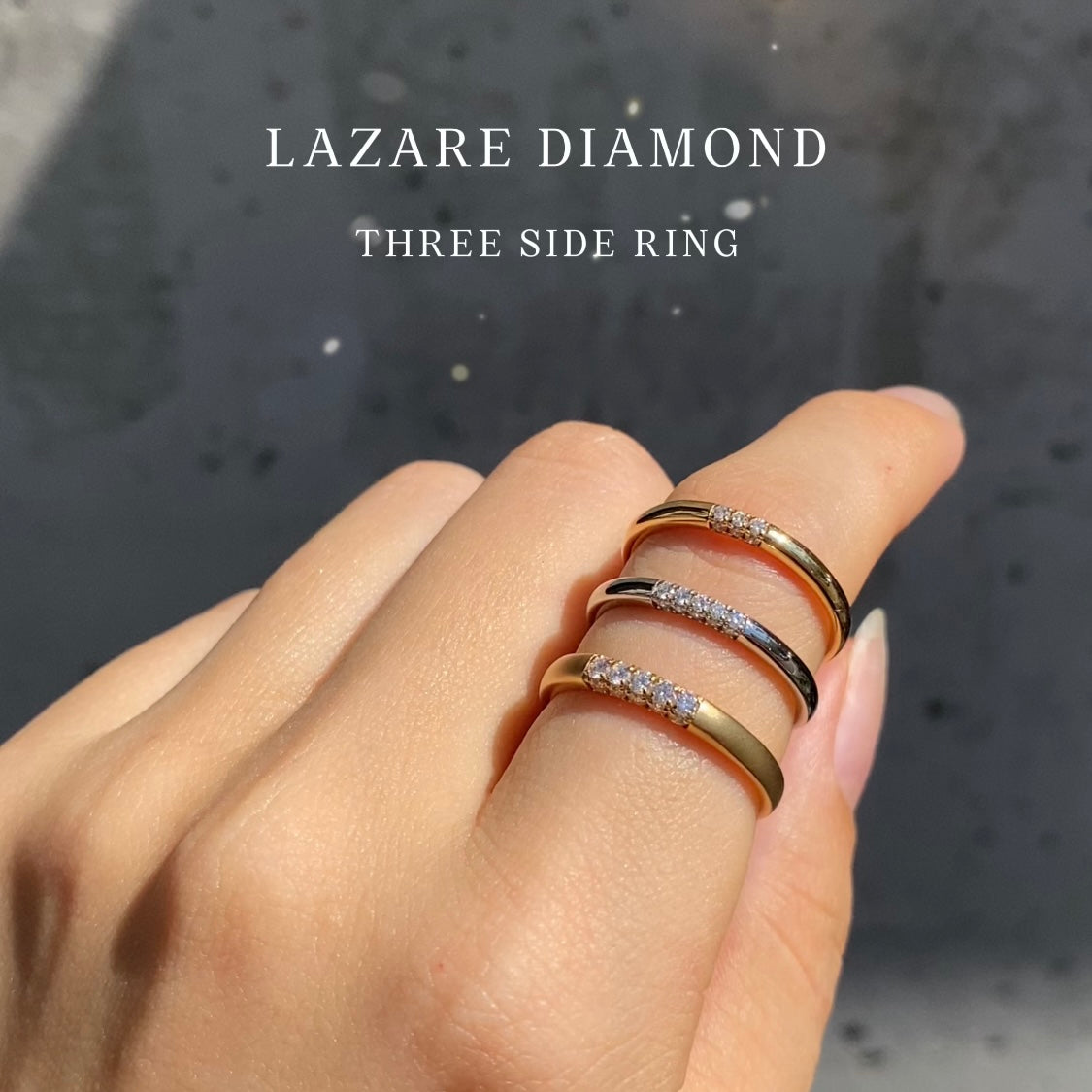 - wedding ring -<br> three sides 