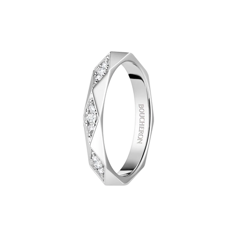 ファセット リング ミディアム ハーフパヴェ