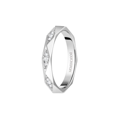 ファセット リング ミディアム ハーフパヴェ