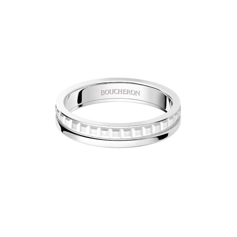 Quatre Double White Ring Half
