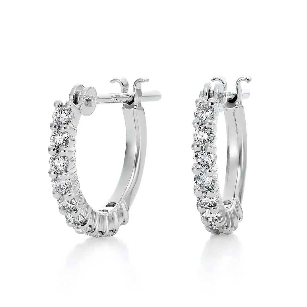 エーデル プラチナ ダイヤモンドフープピアス