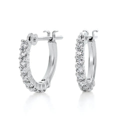 エーデル プラチナ ダイヤモンドフープピアス