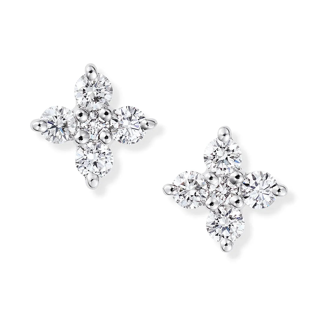 フロリアード プラチナ ダイヤモンドピアス