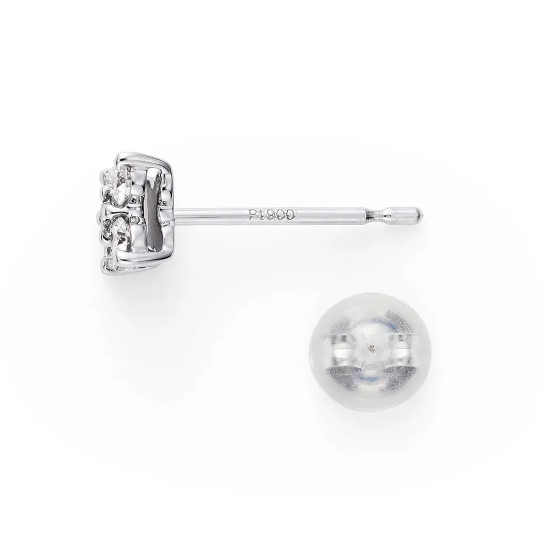 フロリアード プラチナ ダイヤモンドピアス