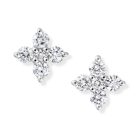 フロリアード プラチナ ダイヤモンドピアス