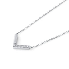 ライン プラチナ ダイヤモンドペンダント