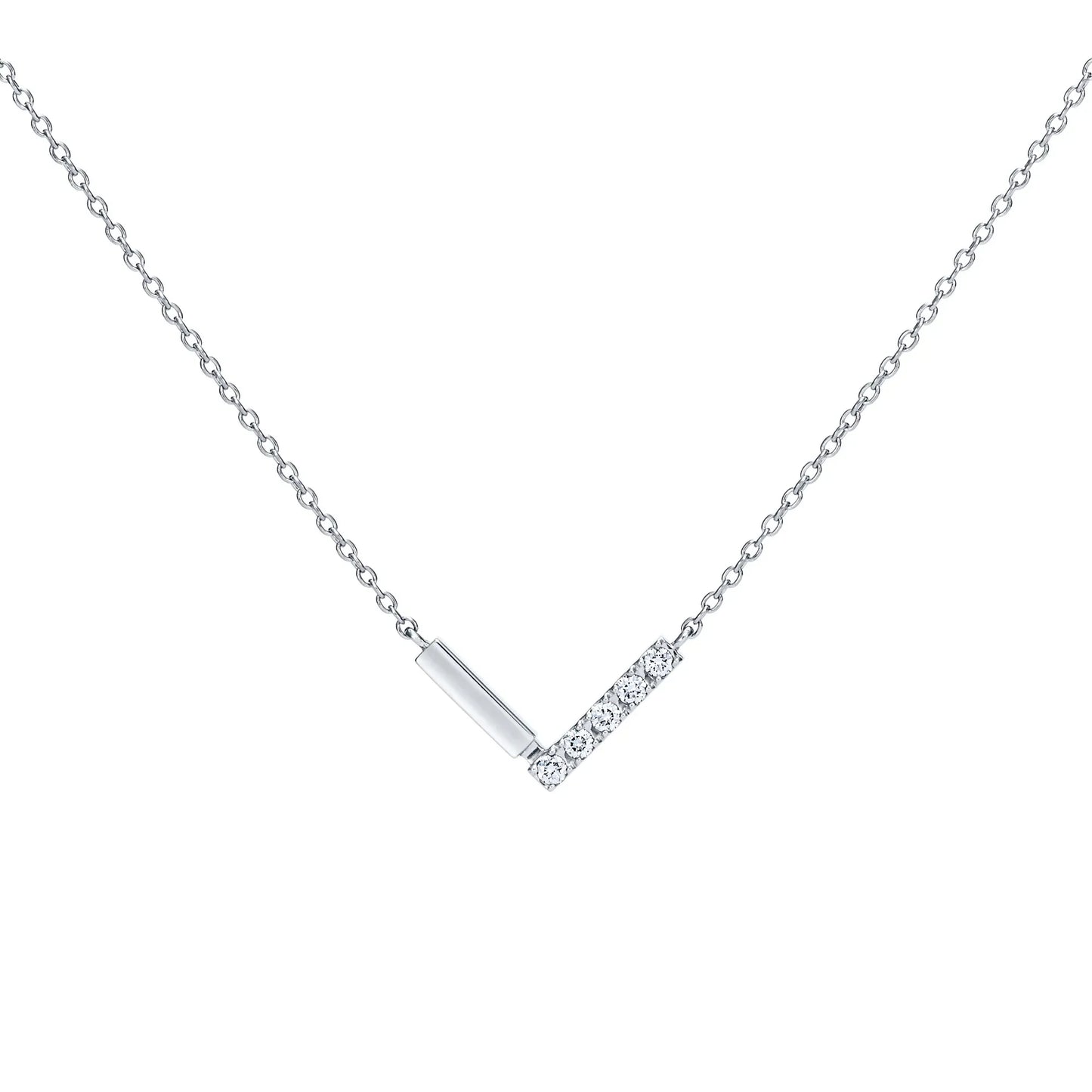 ライン プラチナ ダイヤモンドペンダント