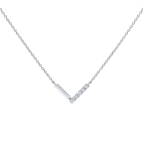 ライン プラチナ ダイヤモンドペンダント