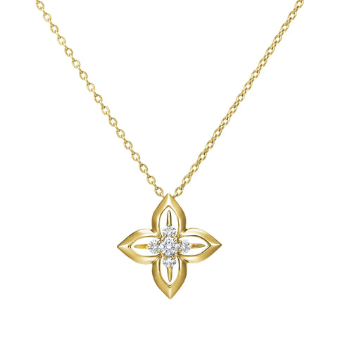 フロリアード K18イエローゴールド ダイヤモンドペンダント