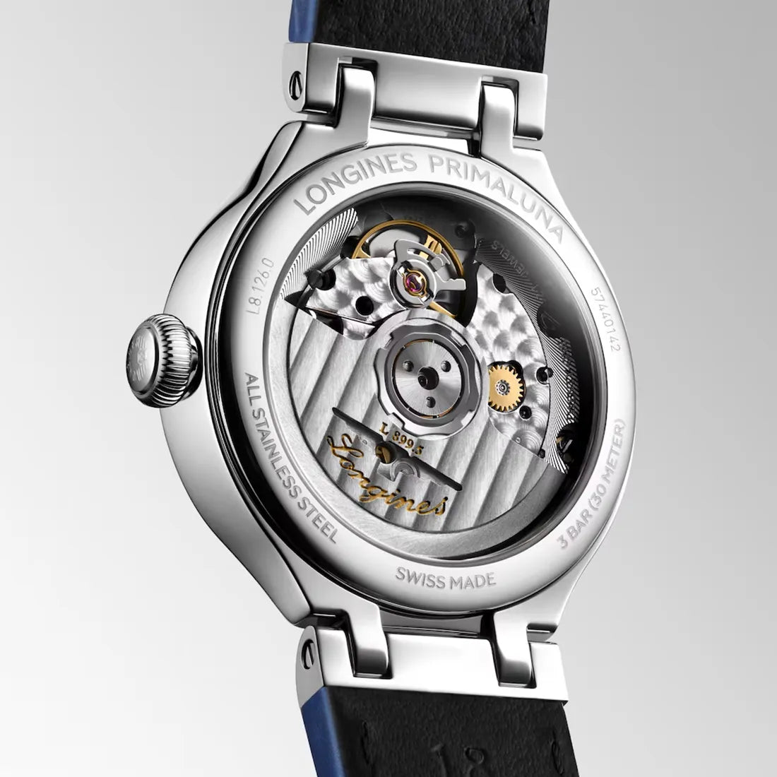 ロンジン LONGINES プリマルナ ムーンフェイズ L8.115.4.71.6 アイボリー SS ダイヤモンド 腕時計 レディース 電池式 101702601 ロンジン プリマルナ ムーンフェイズ 34.00mm L8.126.0.71.6｜ロンジン