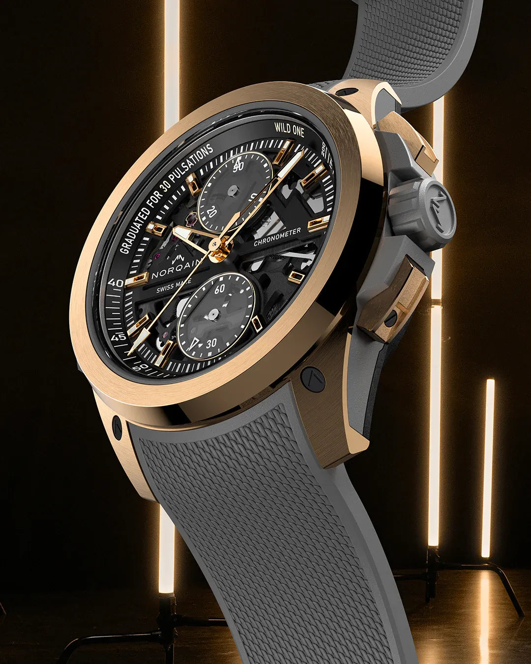 ワイルドワン スケルトン クロノ Red Gold リミテッドエディション 42MM / 世界限定75本