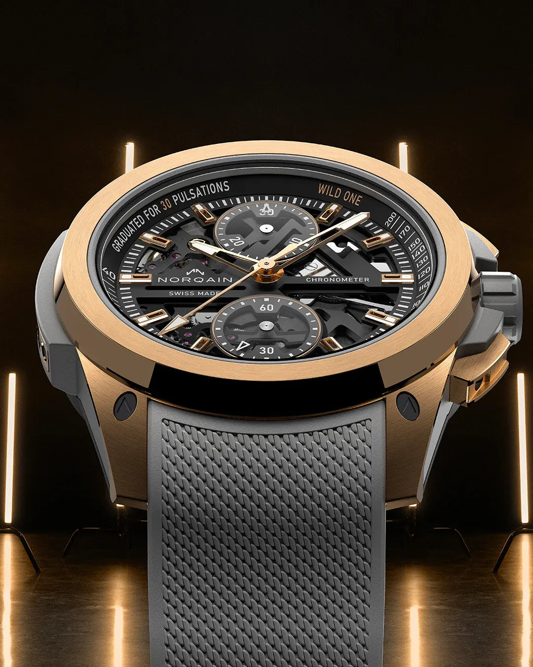 ワイルドワン スケルトン クロノ Red Gold リミテッドエディション 42MM / 世界限定75本