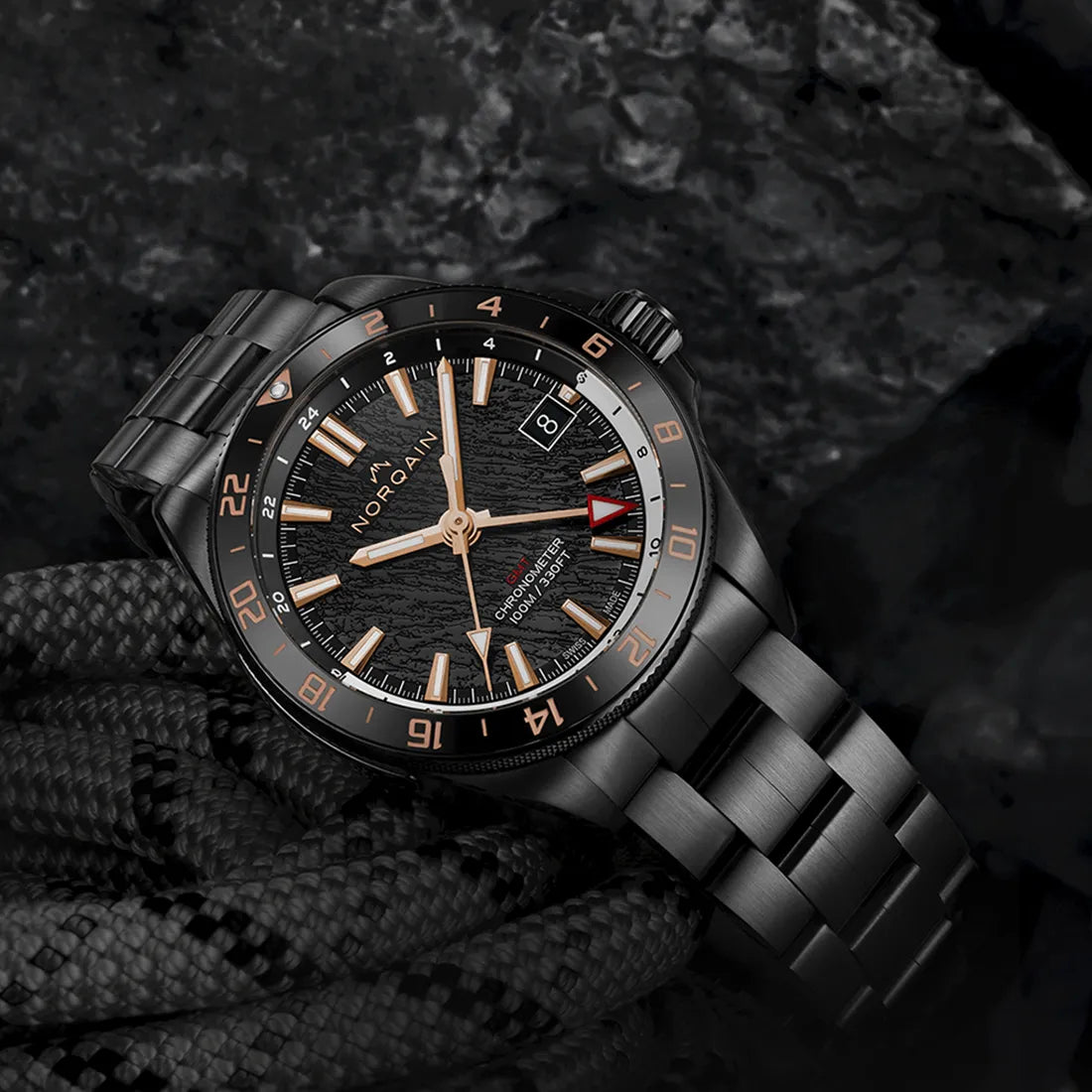 アドベンチャー ネベレスト GMT グレーシャー 41MM ブラックDLC