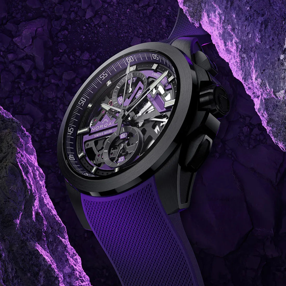 インディペンデンス スケルトン クロノ 42MM チタニウム DLC 【世界限定300本】