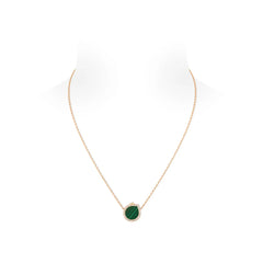 Antiferペンダント ピンクゴールド、マラカイト