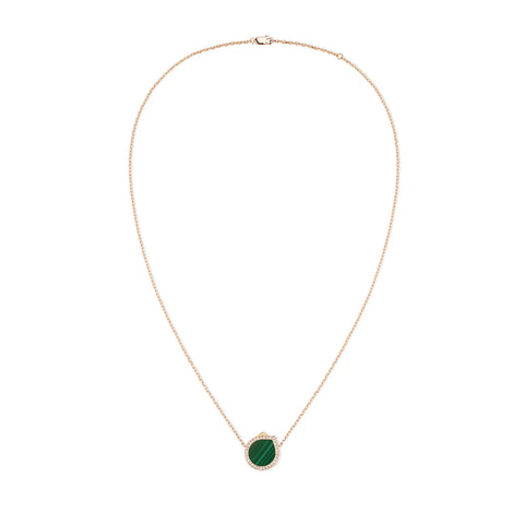 Antiferペンダント ピンクゴールド、マラカイト