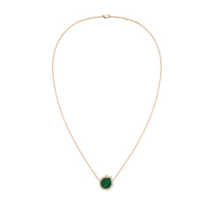 Antiferペンダント ピンクゴールド、マラカイト