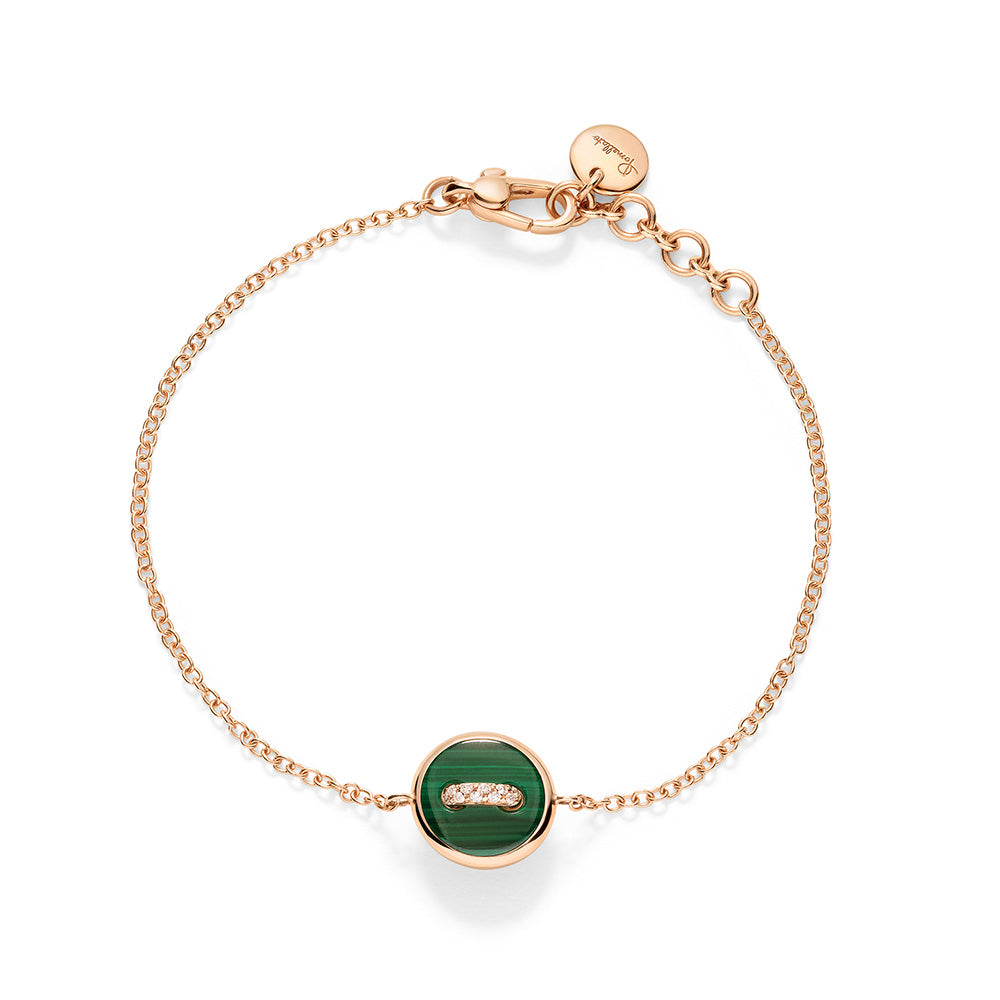 ポムポムドット ブレスレット マラカイト×ホワイトマザーオブパール PBC4030O7000DB0MY