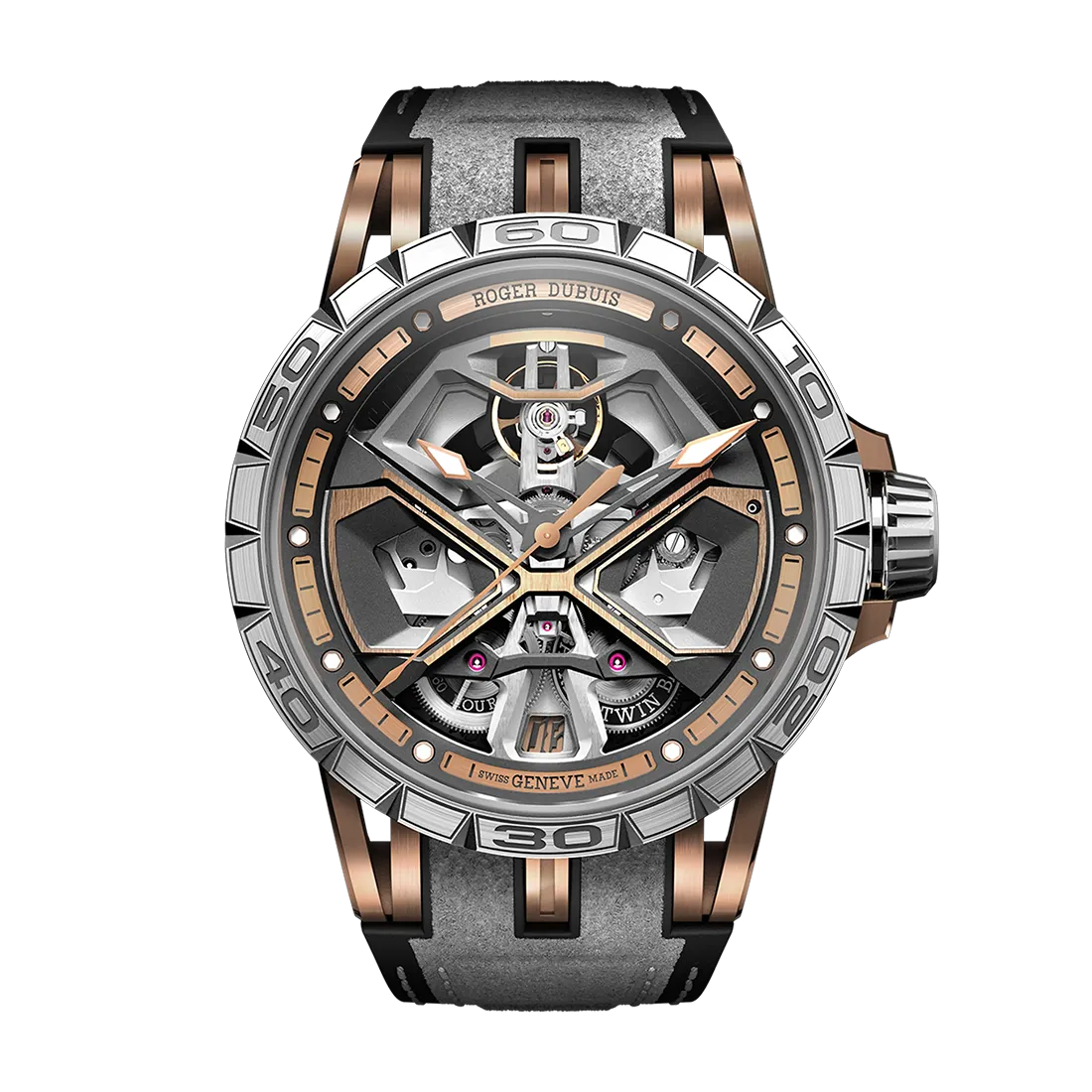 EXCALIBUR SPIDER HURACAN PINK GOLD 45MM