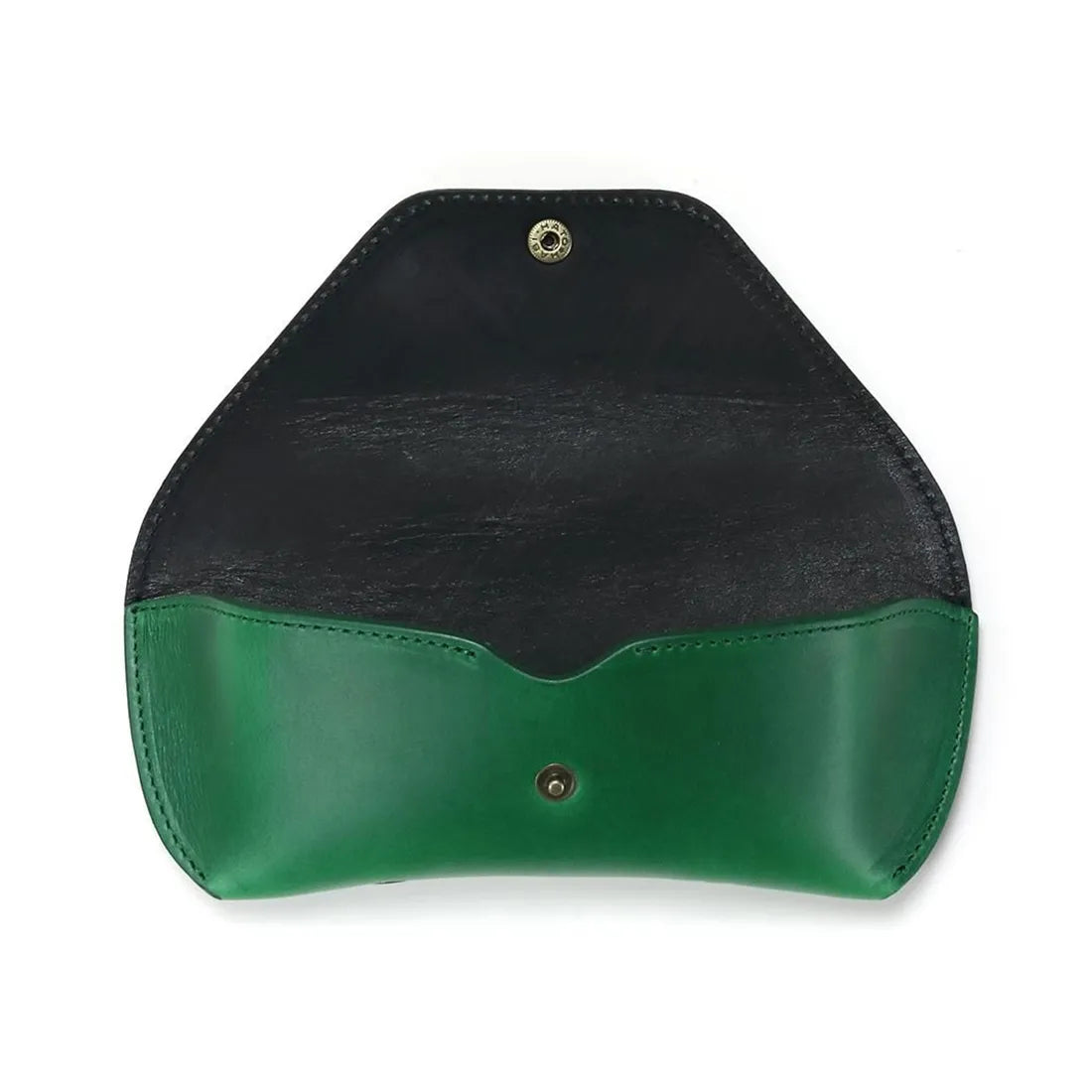 HORWEEN LEATHER EYEWEAR CASE 2 / Green & Black