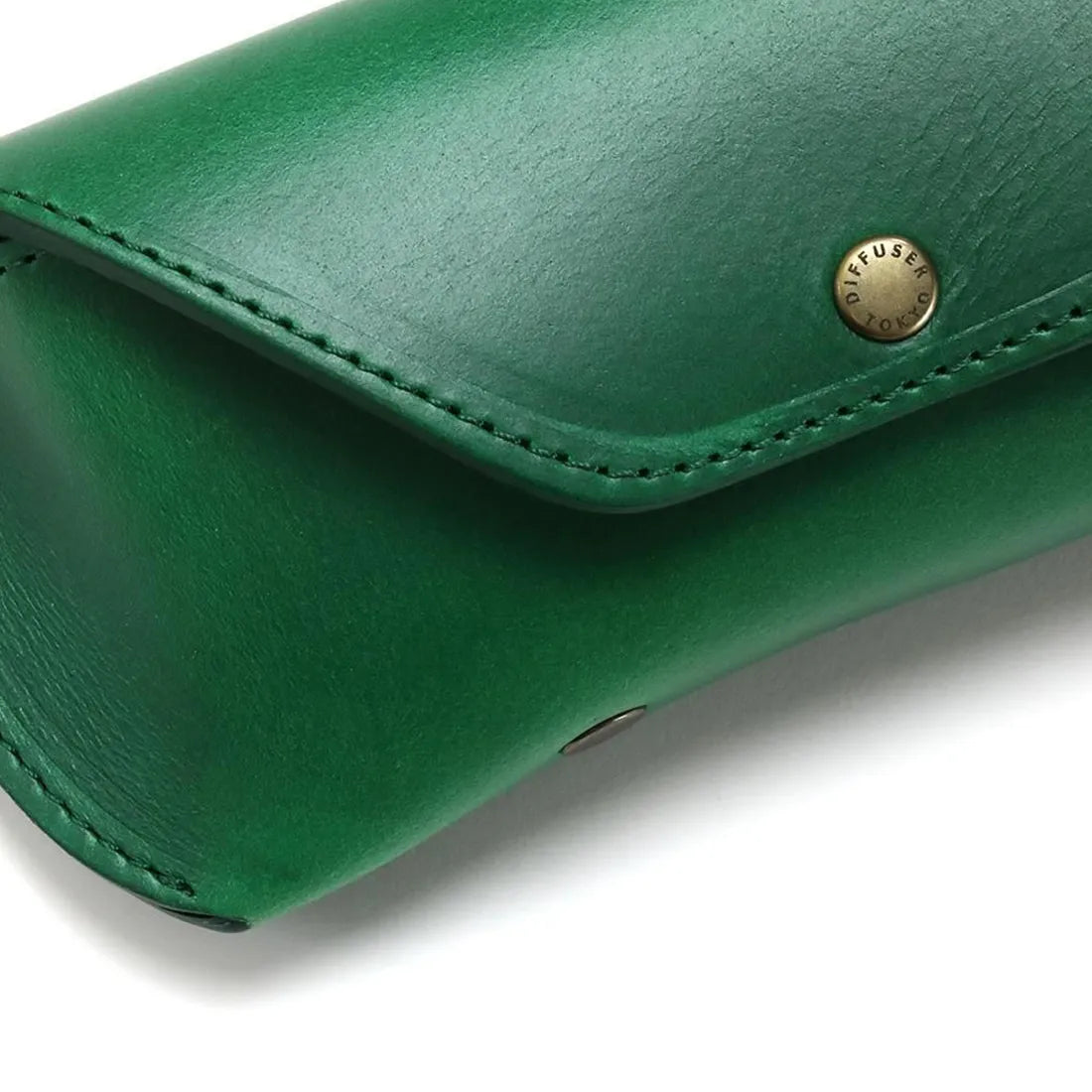 HORWEEN LEATHER EYEWEAR CASE 2 / Green & Black