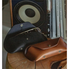HORWEEN LEATHER EYEWEAR CASE 2 / Green & Black
